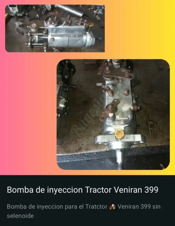 Bomba de inyeccion sin selenoide para el Tractor Veriran 399